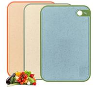 3-Pack Large Kitchen Cutting Boards - BPA Free Plastic Cutting Boards with Non-Slip Feet, Juice Groove and Grinding Groove, Great for Fruits, Vegetables, Kitchen Gifts for Grandma