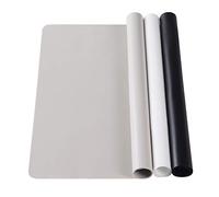 3 Pack Large Silicone Sheets for Crafts, Liquid, Resin Jewelry Casting Molds Mat, Multi-Purpose Food Grade Silicone Placemat. Black & Gray & Beige (15.7 x 11.8 inch)
