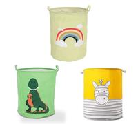 3 Pack Large Sized Waterproof Foldable Laundry Hamper Bucket with Handles for Storage Bin Kids Room Home Organizer Nursery Storage Baby Hamper.