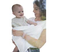 3 pack Large White Muslins Muslin Swaddle Blankets - Plain White Bamboo Cotton Soft Muslin Swaddles for Baby Girl or Boy 120cm x 120cm