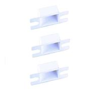 3 Pack Latch Strike Plate Buckle Box, White Plastic Door Striker Keep Plate Dust Box for Mortice Door Latch