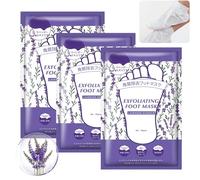 3 Pack Lavender Foot Peel Mask,Exfoliating Foot Mask,Moisturising Socks for Cracked Heels and Dry Skin,Callus Remover Feet Masks,Baby-Soft Feet Skin,Foot SPA Socks for Women and Men,Foot Care Masks