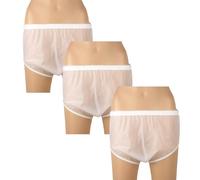 3 Pack Leakproof Cloth Diaper Covers for Adult,Reusable Noiseless Leak-Protection Underwear Plastic Pants Over Diapers Adult Diaper Cover Waterproof for Incontinence(White,Small)