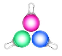 3 Pack LED Dog Collar Light, Light Up Dog Collars, Clip-On LED Pet Tag Three Modes for Night Walking, Running, Camping, Climbing