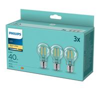 3-pack LED E27 Normal Clear 40W 470lm
