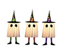 3 Pack LED Witch Hanging Decorations For Halloween Party Ambiance With Energy Efficient Lighting And Spooky Indoor Outdoor Use(A)