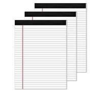 3 Pack Legal Pads 8.5 x 11 White Notepads Paper Tablets- Note Pads 8.5 x 11 Wide Ruled Pads of Paper, Writing Pads 8.5 x 11, Lined Paper Pads 8.5 x 11, Legal Notepads 8.5 x 11 In with 30 Sheets/Pad