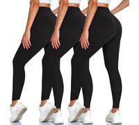 3 Pack Leggings for Women, High Waisted Tummy Control No See-Through Yoga Pants for Workout Running