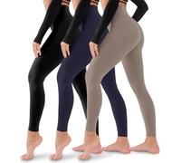 3 Pack Leggings for Women-No See-Through High Waisted Tummy Control Yoga Pants Workout Running Legging, 24-assorted24, XXL