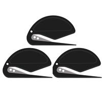 3 Pack Letter Opener Envelope Slitter - Ergonomic ABS Grip, Hidden Stainless Steel Blade,Fast Opener for Envelope,Letter,Mail,Package,Ideal for Office,Home,Business Black