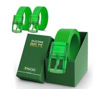 3 Pack Light Green Rubber Belts With Stylish Transparent Silicone Pin Buckle For Men Ideal For Outdoor Adventures And Daily Wear
