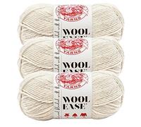 (3 Pack) Lion Brand Yarn 620-098 Wool-Ease Yarn, Natural Heather