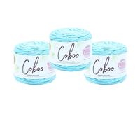 (3 Pack) Lion Brand Yarn coboo Bamboo Yarn Ice Blue