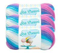 (3 Pack) Lion Brand Yarn Ice Cream Baby Yarn Moon Mist