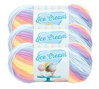 (3 Pack) Lion Brand Yarn Ice Cream Baby Yarn, Parfait