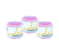 (3 Pack) Lion Brand Yarn Mandala Sparkle Yarn, Draco