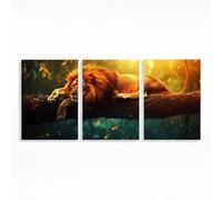 3 Pack Lion Diamond Art Kits Adults, 5D DIY Dreamyy Diamond Painting Full Drill Kits 12x8 in Rhinestone Paint by Numbers, Crystal Art Embroidery Cross Stitch for Home Decor Gifts for Women PZSH-3515