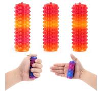 3-Pack Little Ouchies Pain Fidget Toys, 3D Printed Spiky Grippie Stim Keychain, EDC Fidget Toys Adults, Relieve anxiety,ADHD & ADD Focus Aid,Portable Stress Relief Gadgets for Adults (Crystal Sunrise)