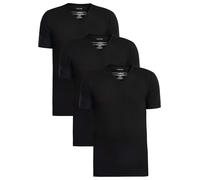 Calvin Klein Men’s 3 Pack Short Sleeve V-Neck T-Shirts, Black (Black, Black, Black), M