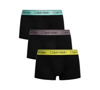 Calvin Klein Men Low-Rise Boxer Short Trunks Stretch Cotton Pack of 3, Multicolor (B- Beau Bl, F Mauve, Saharah Sn Wbs), S
