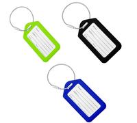 3-Pack Luggage Tags Travel Suitcase Bag Tag Name Address ID Plastic Labels