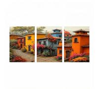 3 Pack Luminescence Small Town Paint by Numbers Kit for Adults Architecture Craft Kits with Brushe Glowing Acrylic Paint Set Canvas for Painting 44x28Inch*3 Wall Art Supplies Gifts for Women JLYH-0885