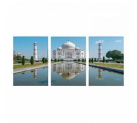 3 Pack Luminescence Taj Mahal Paint by Numbers Kit for Adults Landscape Craft Kits with Brushe Glowing Acrylic Paint Set Canvas for Painting 24x16 In*3 Wall Art Supplies Gifts for Women JLYH-3950