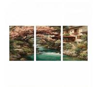 3 Pack Luminescence Tree Paint by Numbers Kit for Adults Architecture Craft Kits with Brushe Glowing Acrylic Paint Set Canvas for Painting 8x12 In*3 Wall Art Supplies Gifts for Women JLYH-0996