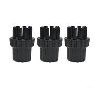 3 Pack M8 Compatible Steam Mops Brush Head Kit with Brass and Steel Brushes Multi-Surface Cleaning Accessories for Tile Carpet Upholstery Kitchen and Bathroom Easy to Attach(M8 black brush)