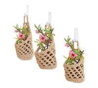 3 Pack Macrame Wall Plant Hanger Cotton Rope Boho Decor Varying Sizes