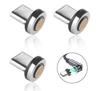 3 Pack Magnetic Charging Cable Adapters, Fast Charging Type C Magnetic Connector Dust-Proof Design Magnetic Plug for Magnetic Charging Cable Compatible with Samsung S22 S21 Laptop Tablet