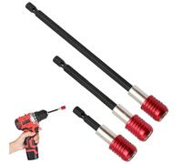 3 Pack Magnetic Quick Release Drill Bit Extension Set, Hex Shank Self Locking Bit Holder, 60mm 100mm 150mm Lengths for Electric Screwdriver, Impact Driver, Handheld Drill