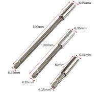3-Pack Magnetic Screwdriver Extension Bit Holder Set, 1/4 Inch Hex Quick Release, 60mm 100mm 150mm Lengths for Power Tools