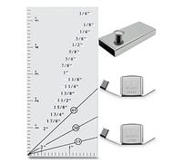 3 Pack Magnetic Seam Guide + 1 Seam Allowance Ruler, Straight Line Hems Sewing Ruler and 2 Types Perforated Seam Gauge from 1/8 to 2 Inch for Quilts, Apparel and Caps