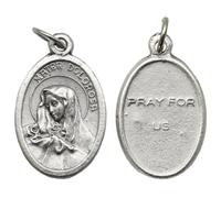 3 Pack Mater Dolorosa Medal Religious Pendant, Pray For Us Back Charm | Sorrowful Mother Virgin Mary Medal Charms for DIY Rosary Necklace Bracelet Jewelry Making, Catholic Devotional Small Medal