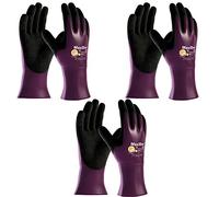 3 Pack MaxiDry ATG Ultra Lightweight Nitrile Grip Oil-Resistant Glove 56-426, Sizes S-XL (Small)