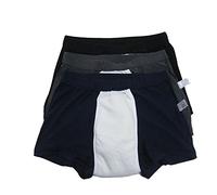 3-Pack Men’s Incontinence Underwear Cotton Regular Absorbency Reusable Washable Urinary Incontinence Brief for Prostate Surgica (XXL, Grey)
