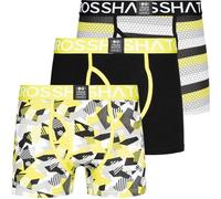 3 Pack Mens Crosshatch Boxers Designer Multiple Shorts Underwear Trunks Gift Set, Crystaline - Lime, M
