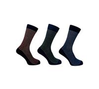3-Pack Men's Feeder Stripe Design Bamboo Socks, Navy Mix - Soft & Breathable, Comfortable & Eco-Friendly