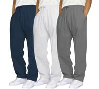 3 Pack Mens Joggers Sweatpants Drawstring Loose Gym Trousers Active Sports Athletic Training Track Pants Casual Tracksuit Bottoms Jogging Trousers
