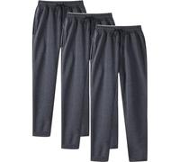 3 Pack Mens Jogging Bottoms with Pockets Elastic Waist Gym Trousers for Men UK Plain Colour Straight Leg Track Bottom Casual Drawstring Sweatpants Fashion Athletic Pants