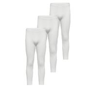 3 Pack Men's Long Johns Doppelripp Exquisit by Ammann 433312 M-4XL White
