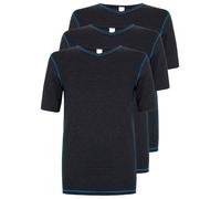 3-pack Men's T-shirt Vest Elastic-Single by Schöller 1722-48-782 M-3XL Black