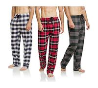 3 Pack Mens Ultra Soft Bottoms, Flannel Pajama (PJs), Lounge, Sleep Pants Assorted Various Plaids, Set-133, XL