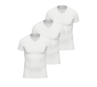3 Pack Men's V-Neck T-Shirt Vests Feinripp Premium by Ammann 181230 M-2XL White