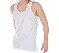 3 Pack Men's White Vest Cotton Tank Top - Scoop Neck Sleeveless Undershirt Vest for Gym, Sports, Fitness & Casual WearUndershirt for Everyday Comfort Available in Sizes, Medium