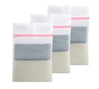 3 Pack Mesh Laundry Bags for Washing Machine, Delicates Laundry Bag with Zipper, Net Washing Bags for Laundry, Underwear, Bra Washing Machine Bag, Socks, Baby Clothes, Lingerie (12"x16")