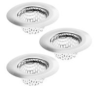 3 Pack Mesh Sink Strainer, Kitchen Stainless Steel Bathroom Shower Hair Filter Catcher Drain Cover, Sink Drain Strainer Hair Catcher, Strainer Hole Cover Suitable for sink diameter 4.8-7.2cm