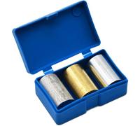 3 Pack Metal Cylinder Set Aluminum Copper Iron Density Specific Gravity Heat Physics Lab Experiment Supplies Specimen Blocks, Thermal Property Demonstrator