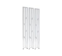 3 Pack Metal Room Dividers, Floor to Ceiling Wall Partitions, Space Separators for Bathroom Apartment, Versatile Privacy Screen White 63in